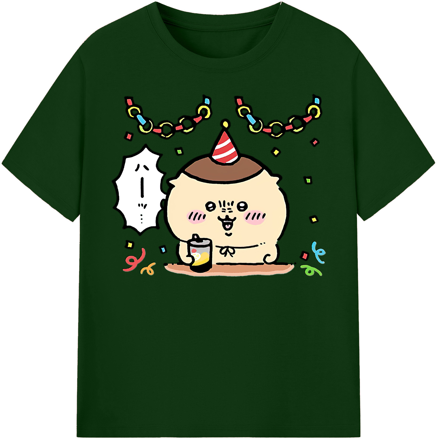 （画像用） ちいかわ くりまんじゅう Chii-kawa kuri manjū 綿100％半袖Tシャツ（フロントプリント）